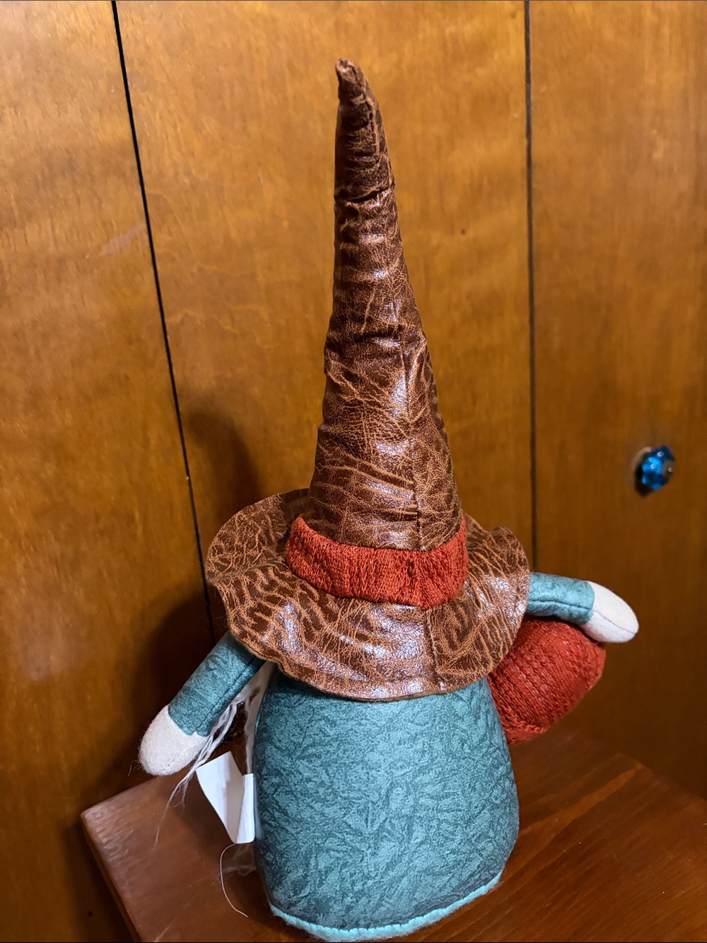 Fall Gnome Figurine with Orange Pumpkin and Brown Hat - Picture 3 of 9
